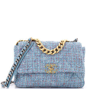 Chanel Medium 19 Flap Bag Quilted Tweed